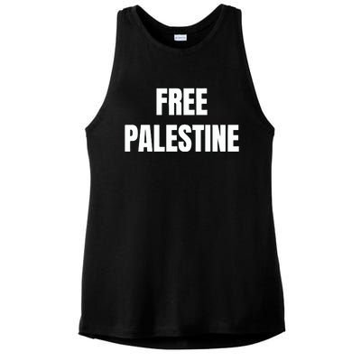 Free Palestine Gaza Freedom Ladies PosiCharge Tri-Blend Wicking Tank