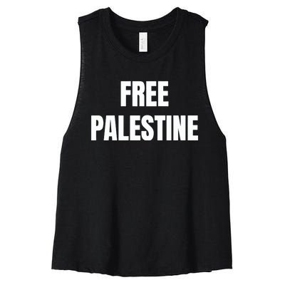 Free Palestine Gaza Freedom Women's Racerback Cropped Tank