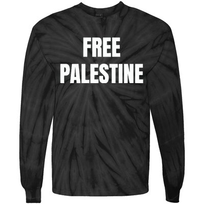 Free Palestine Gaza Freedom Tie-Dye Long Sleeve Shirt