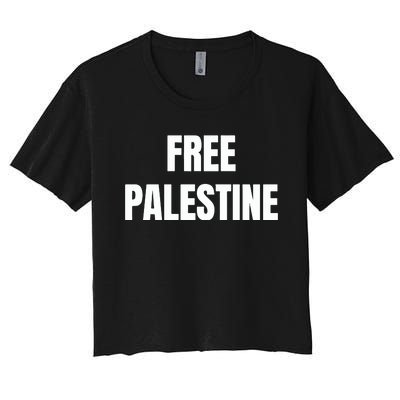 Free Palestine Gaza Freedom Women's Crop Top Tee