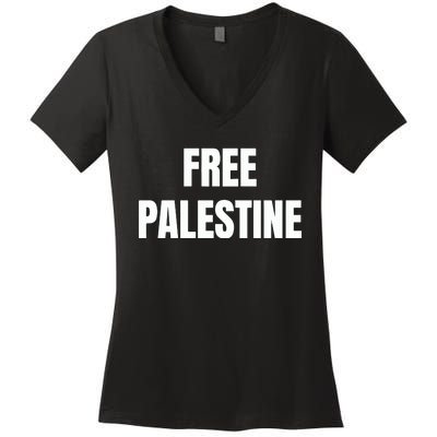 Free Palestine Gaza Freedom Women's V-Neck T-Shirt