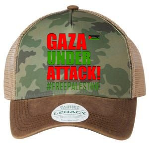 Free Palestine Gaza Under Attack Palestine Flag Cute Gift Legacy Tie Dye Trucker Hat