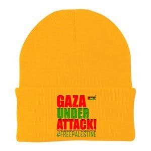 Free Palestine Gaza Under Attack Palestine Flag Cute Gift Knit Cap Winter Beanie