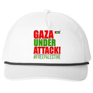 Free Palestine Gaza Under Attack Palestine Flag Cute Gift Snapback Five-Panel Rope Hat