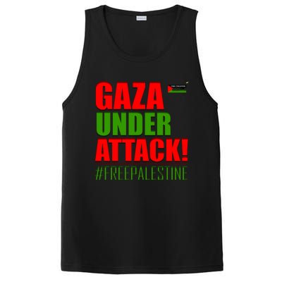 Free Palestine Gaza Under Attack Palestine Flag Cute Gift PosiCharge Competitor Tank