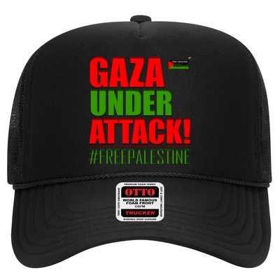 Free Palestine Gaza Under Attack Palestine Flag Cute Gift Trucker Hat