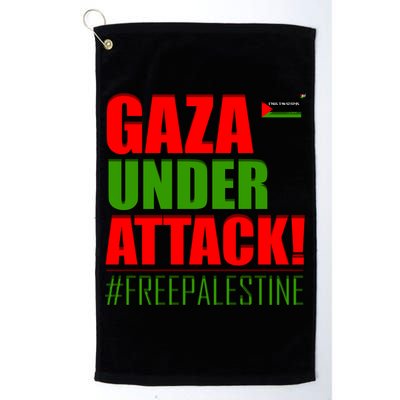 Free Palestine Gaza Under Attack Palestine Flag Cute Gift Golf Towel