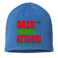 Free Palestine Gaza Under Attack Palestine Flag Cute Gift Sustainable Beanie