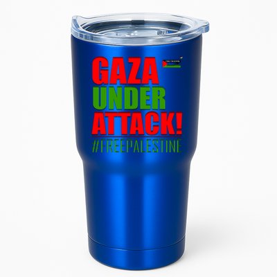 Free Palestine Gaza Under Attack Palestine Flag Cute Gift Tumbler