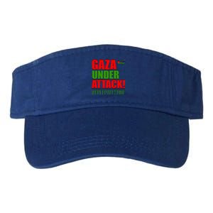 Free Palestine Gaza Under Attack Palestine Flag Cute Gift Valucap Bio-Washed Visor