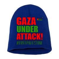 Free Palestine Gaza Under Attack Palestine Flag Cute Gift Short Acrylic Beanie