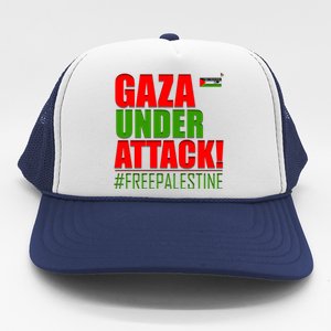 Free Palestine Gaza Under Attack Palestine Flag Cute Gift Trucker Hat