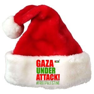 Free Palestine Gaza Under Attack Palestine Flag Cute Gift Premium Christmas Santa Hat