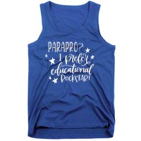 Funny Paraprofessional Gift Educational Rockstar Parapro Gift Tank Top