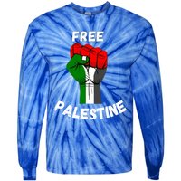 Free Palestine Gaza Arabic Flag Great Gift Tie-Dye Long Sleeve Shirt