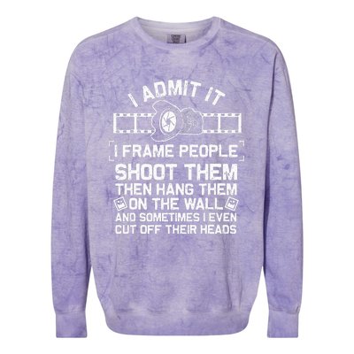 Funny Photographer Gift For Women Cool Photography Joke Colorblast Crewneck Sweatshirt