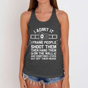 Funny Photographer Gift For Women Cool Photography Joke Women's Knotted Racerback Tank