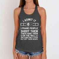 Funny Photographer Gift For Women Cool Photography Joke Women's Knotted Racerback Tank