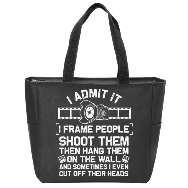 Funny Photographer Gift For Women Cool Photography Joke Zip Tote Bag