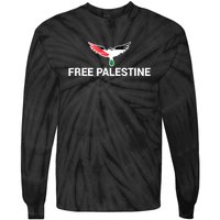 Free Palestine Gaza Palestinian Peace Tie-Dye Long Sleeve Shirt