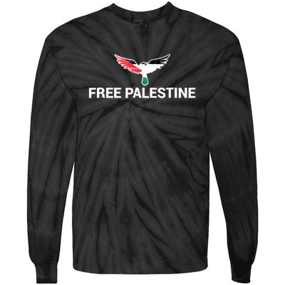 Free Palestine Gaza Palestinian Peace Tie-Dye Long Sleeve Shirt