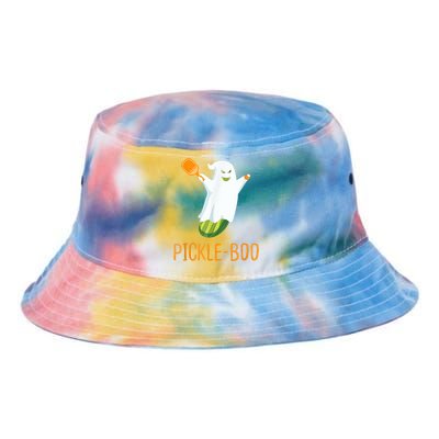 Funny Pickle Ghost Loves To Play Pickleball At Halloween Tie Dye Newport Bucket Hat