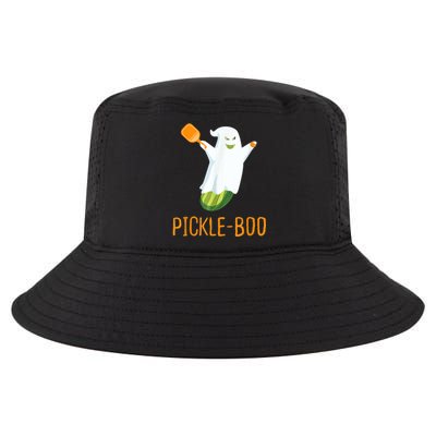 Funny Pickle Ghost Loves To Play Pickleball At Halloween Cool Comfort Performance Bucket Hat