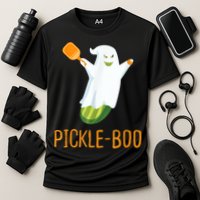 Funny Pickle Ghost Loves To Play Pickleball At Halloween Performance Shirt