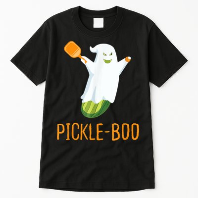 Funny Pickle Ghost Loves To Play Pickleball At Halloween Tall T-Shirt