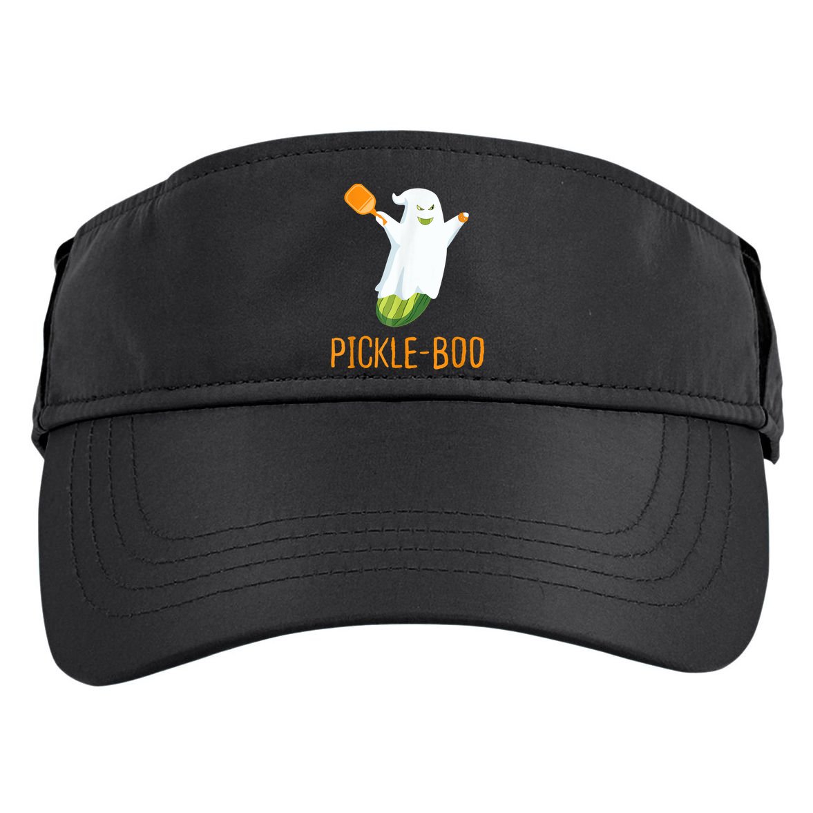 Funny Pickle Ghost Loves To Play Pickleball At Halloween Adult Drive Performance Visor