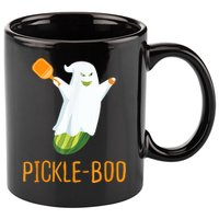 Funny Pickle Ghost Loves To Play Pickleball At Halloween 11oz C Handle Ceramic Mug