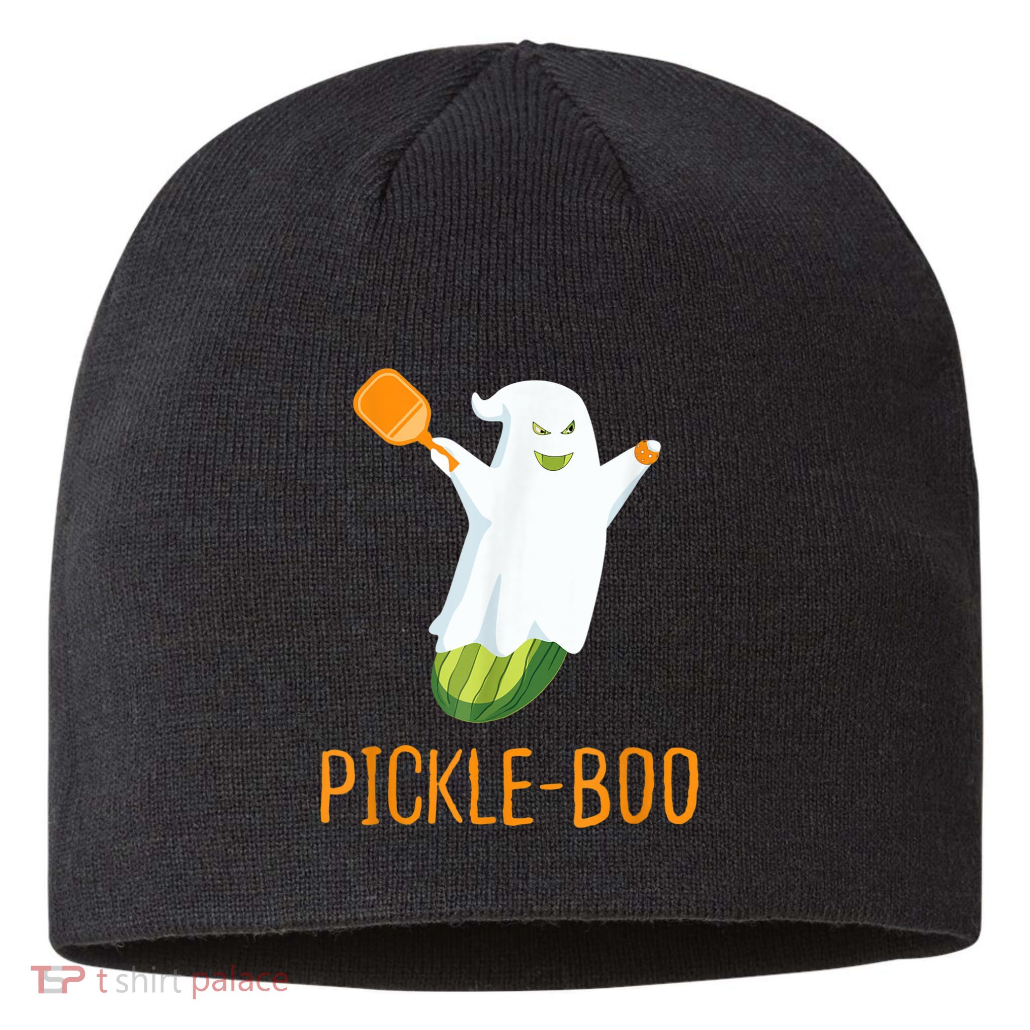 Funny Pickle Ghost Loves To Play Pickleball At Halloween Sustainable Beanie