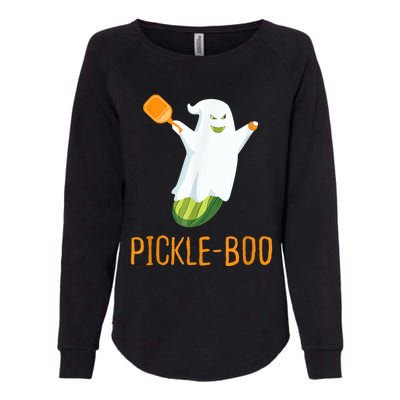 Funny Pickle Ghost Loves To Play Pickleball At Halloween Womens California Wash Sweatshirt