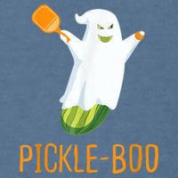 Funny Pickle Ghost Loves To Play Pickleball At Halloween Garment-Dyed Sweatshirt