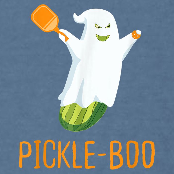 Funny Pickle Ghost Loves To Play Pickleball At Halloween Garment-Dyed Sweatshirt