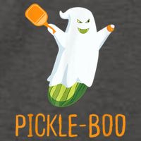 Funny Pickle Ghost Loves To Play Pickleball At Halloween Vector Backpack