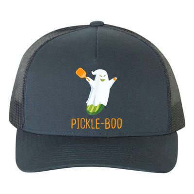 Funny Pickle Ghost Loves To Play Pickleball At Halloween Yupoong Adult 5-Panel Trucker Hat