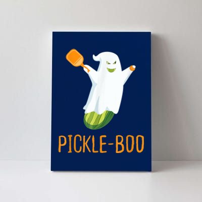 Funny Pickle Ghost Loves To Play Pickleball At Halloween Canvas