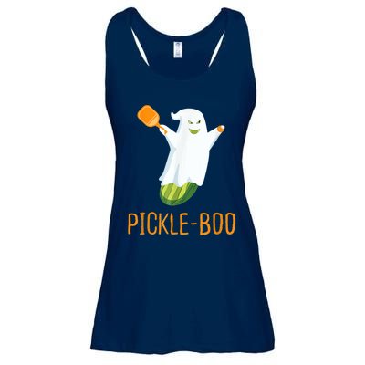 Funny Pickle Ghost Loves To Play Pickleball At Halloween Ladies Essential Flowy Tank