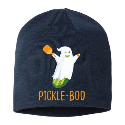 Funny Pickle Ghost Loves To Play Pickleball At Halloween Sustainable Beanie