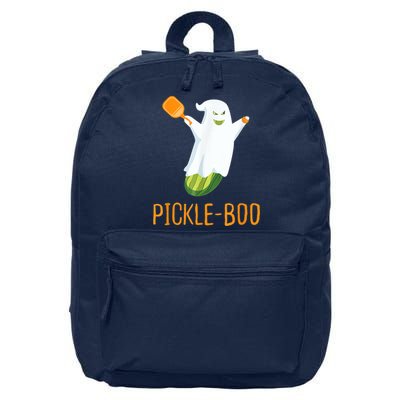 Funny Pickle Ghost Loves To Play Pickleball At Halloween 16 in Basic Backpack