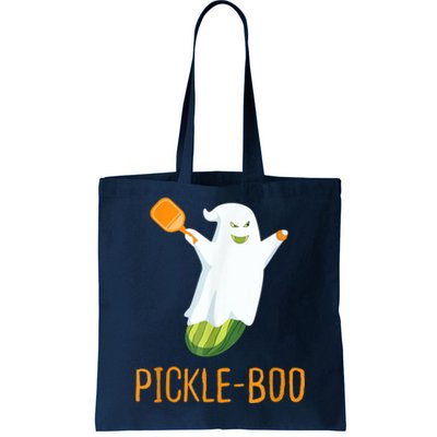 Funny Pickle Ghost Loves To Play Pickleball At Halloween Tote Bag