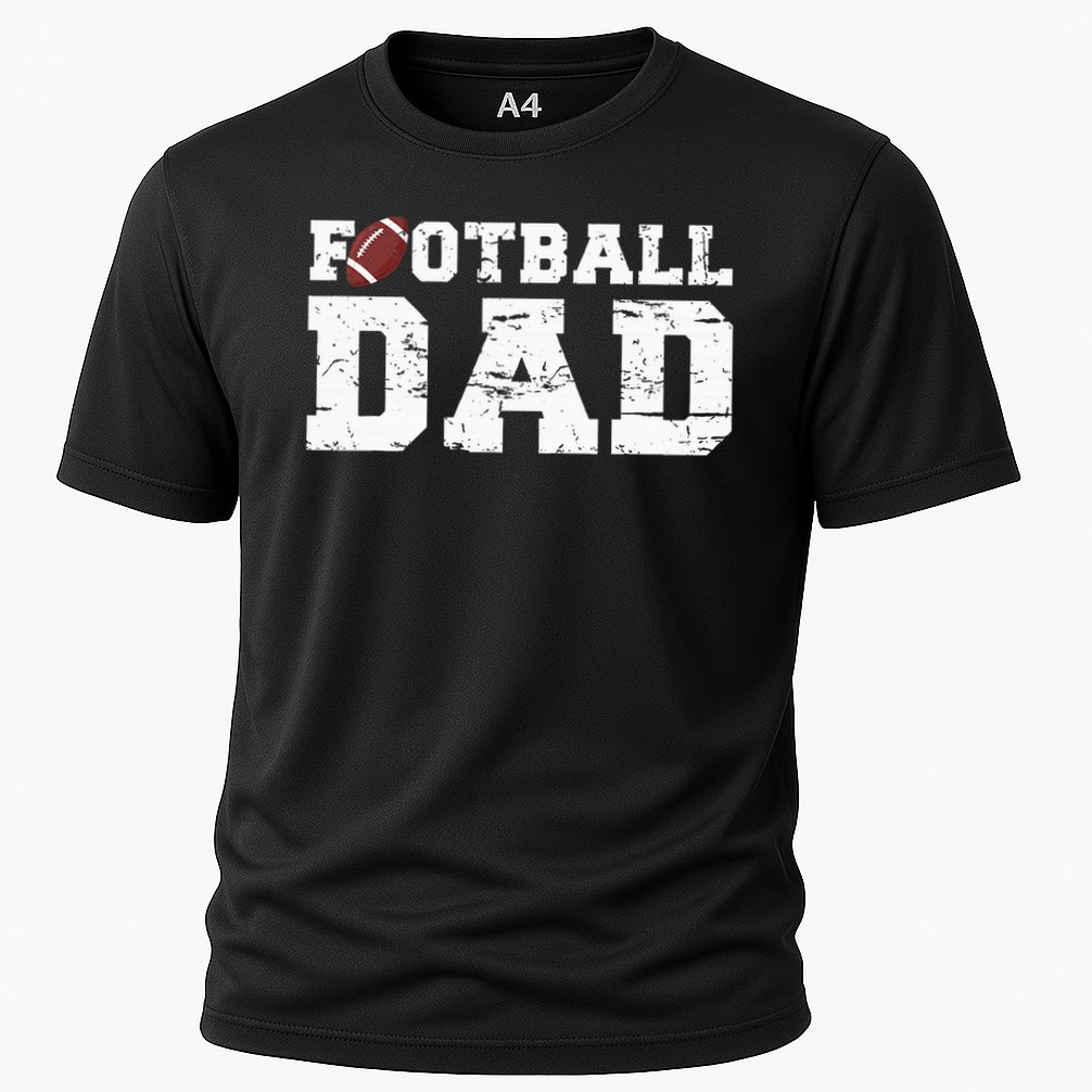 Football Papa Graphic Proud Football Dad Cooling Performance Crew T-Shirt