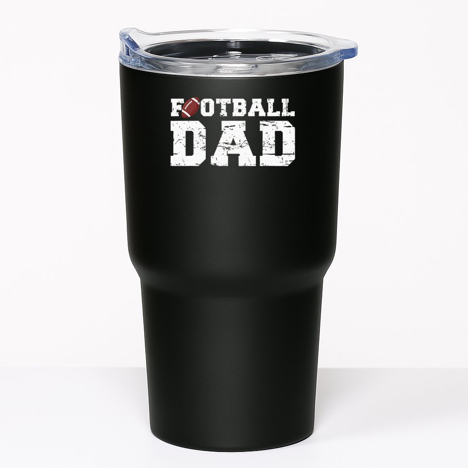 Football Papa Graphic Proud Football Dad Tumbler