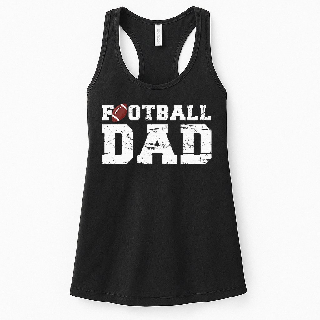 Football Papa Graphic Proud Football Dad Womens Tank Top