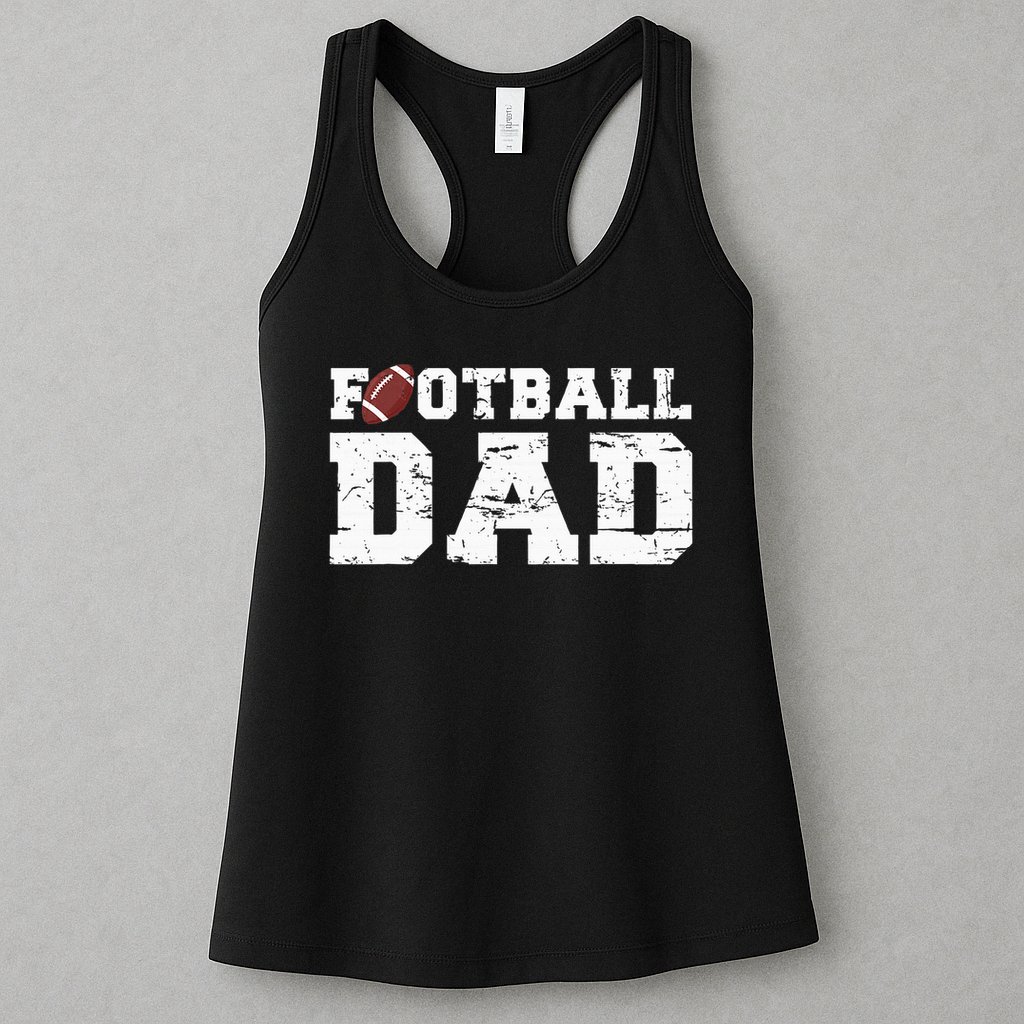 Football Papa Graphic Proud Football Dad Womens Tank Top