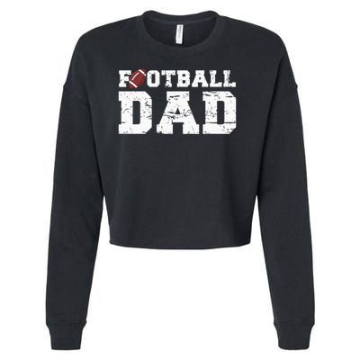 Football Papa Graphic Proud Football Dad Cropped Pullover Crew