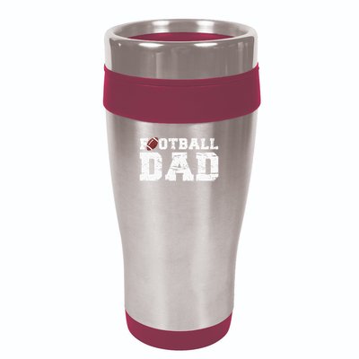 Football Papa Graphic Proud Football Dad 16oz Travel Tumbler