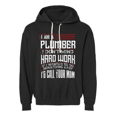 Funny Plumber Gift For Men Plumbing Dad Fathers Day Garment-Dyed Fleece Hoodie