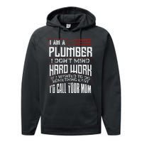 Funny Plumber Gift For Men Plumbing Dad Fathers Day Performance Fleece Hoodie